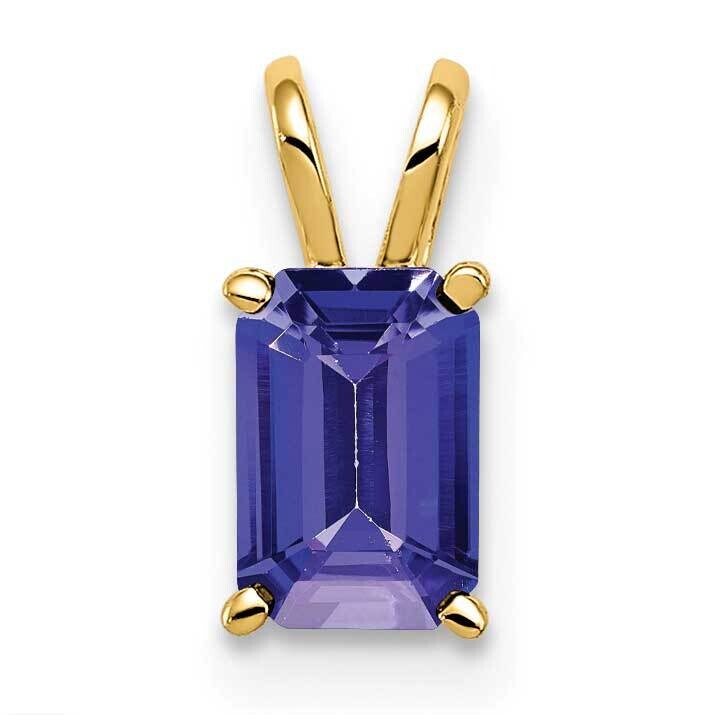 Tanzanite pendant 14k Gold 6x4mm Emerald Cut XP419T, MPN: XP419T, 883957238807