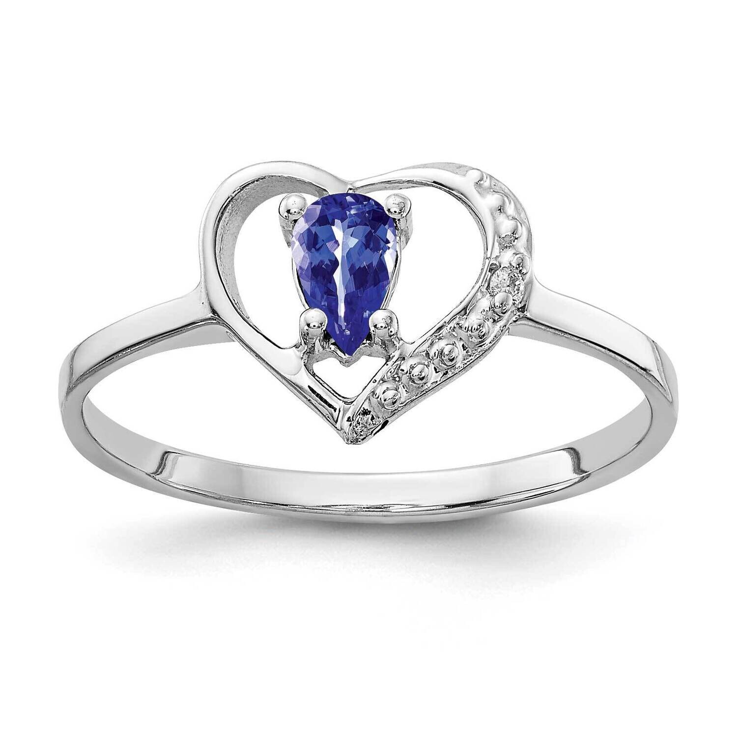 5x3mm Pear Tanzanite Diamond Ring 14k white Gold X9729T/A, MPN: X9729T/A, 883957643724