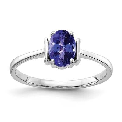 Tanzanite Ring 14k white Gold 7x5mm Oval Y2220T, MPN: Y2220T, 883957557151