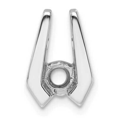 Holds 4.5mm Stone, Chain Slide Mounting 14k White Gold XSW68, MPN: XSW68,