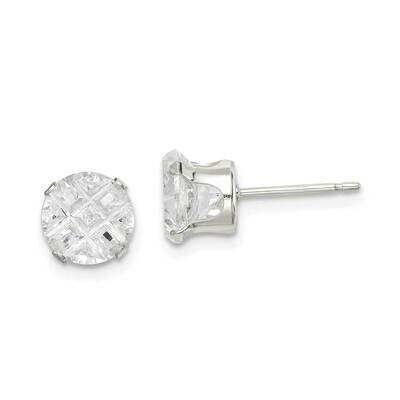 7mm Round 4 Prong Diamond Stud Earrings Sterling Silver QE7489, MPN: QE7489, 883957519586