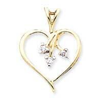 AAA Diamond Heart Pendant 14k Gold XH25AAA, MPN: XH25AAA, 883957232362