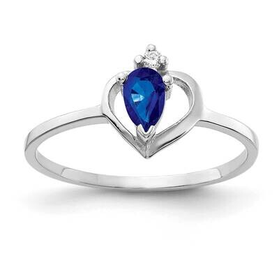 5x3mm Pear Sapphire Diamond Ring 14k white Gold X9715S/A, MPN: X9715S/A, 883957643557