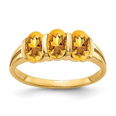 Citrine Ring 14k Gold 6x4mm Oval Y2034CI, MPN: Y2034CI, 883957673462
