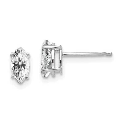 7x3.5mm Synthetic Diamond Marquise Stud Earring 14k Gold XE103WCZ, MPN: XE103WCZ, 883957089775