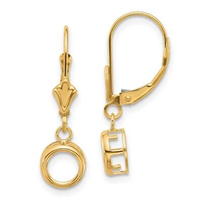 6mm Round Leverback Earring Mountings 14k Gold XLB101, MPN: XLB101, 191101835773