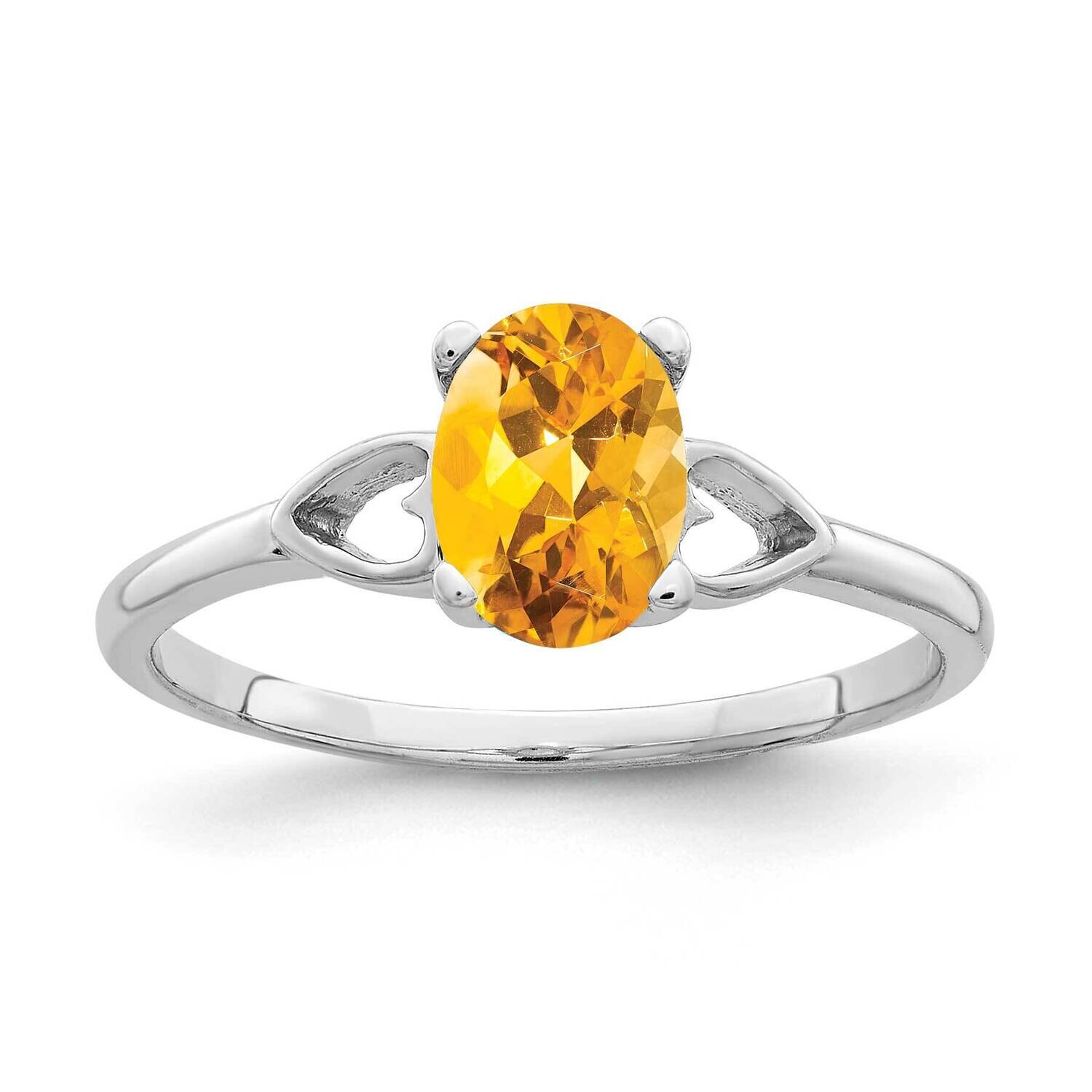 Citrine Ring 14k white Gold 7x5mm Oval Y2194CI, MPN: Y2194CI, 883957551852