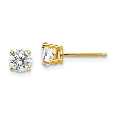 5mm CZ Diamond Earrings 14k Gold XE72CZ Diamond, MPN: XE72CZ, 883957339122
