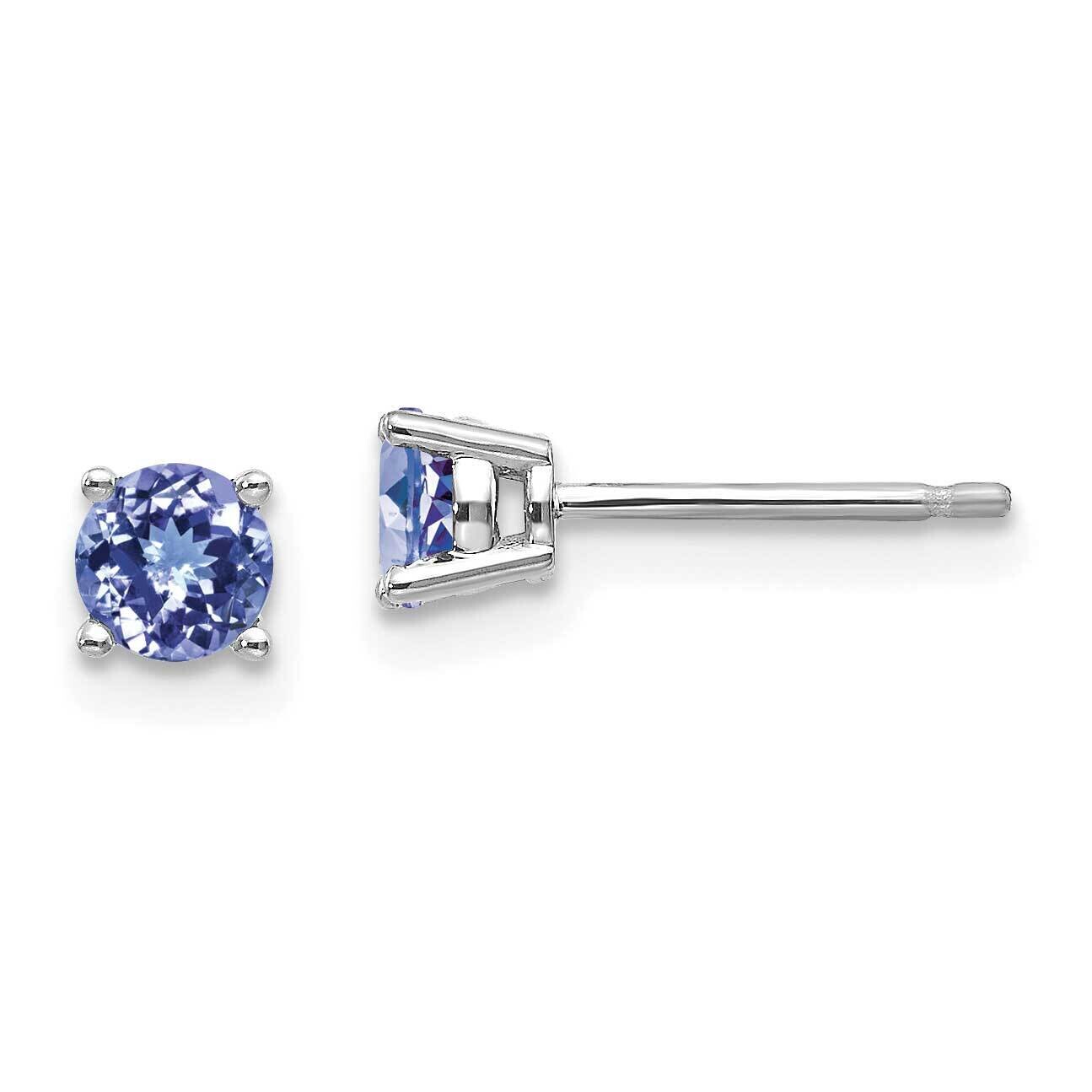 Tanzanite Post Earrings 14k White Gold XE71WT-B, MPN: XE71WT-B, 883957336541
