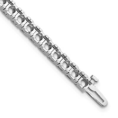 Holds 44 3.4mm Stones 6.6ct Tennis Bracelet Mounting 14k White Gold X2044W, MPN: X2044W, 8839571991…