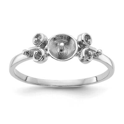Polished Cultured Pearl Ring Mounting 14k White Gold Y1941, MPN: Y1941,