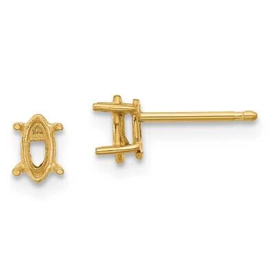 6x3 Marquise Earring Mountings 14k Gold XE102, MPN: XE102, 191101834813