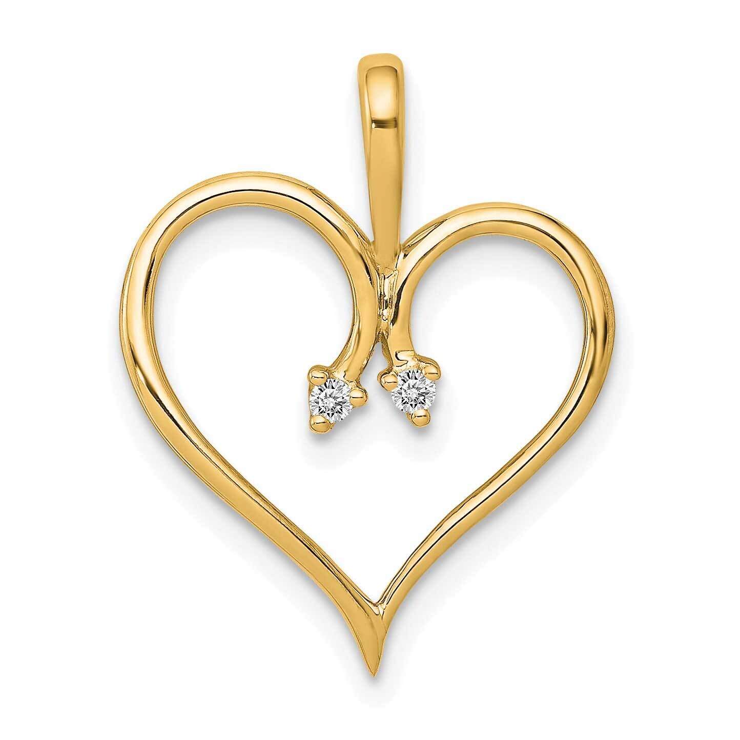 AAA Diamond Heart Pendant 14k Gold XH24AAA, MPN: XH24AAA, 883957232379