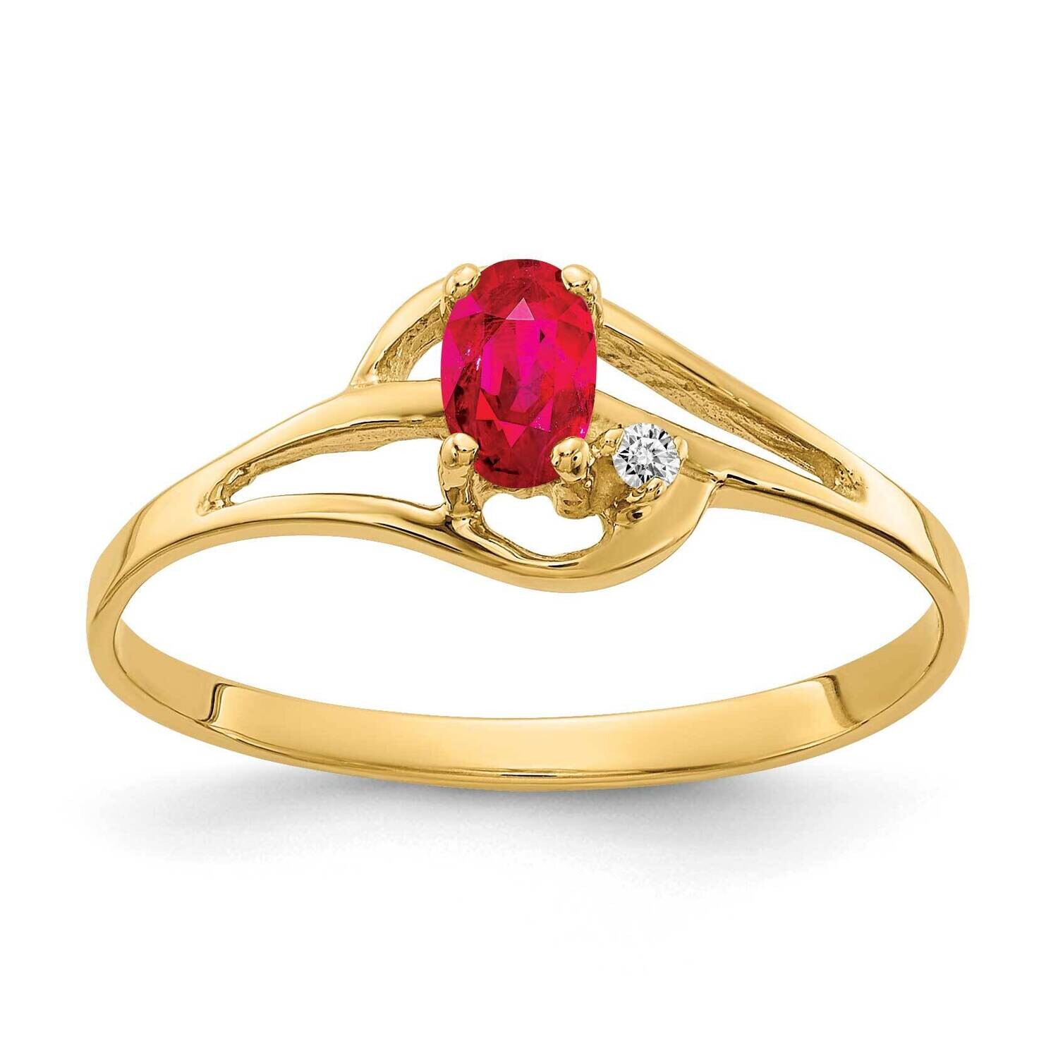 Ruby Diamond Ring 14k Gold 5x3mm Oval X9712R/A, MPN: X9712R/A, 883957631059