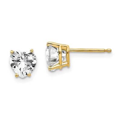 6mm Heart CZ Diamond Earrings 14k Gold XE98CZ Diamond, MPN: XE98CZ, 883957110783