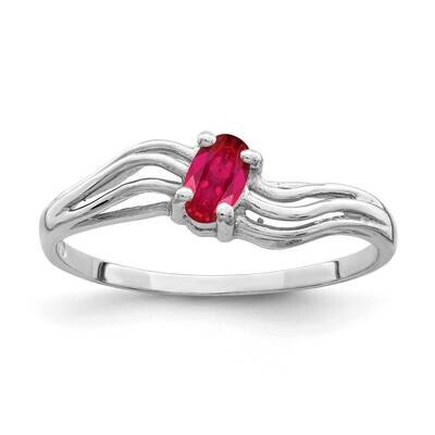 Ruby Ring 14k white Gold 5x3mm Oval X9707R, MPN: X9707R, 883957641904