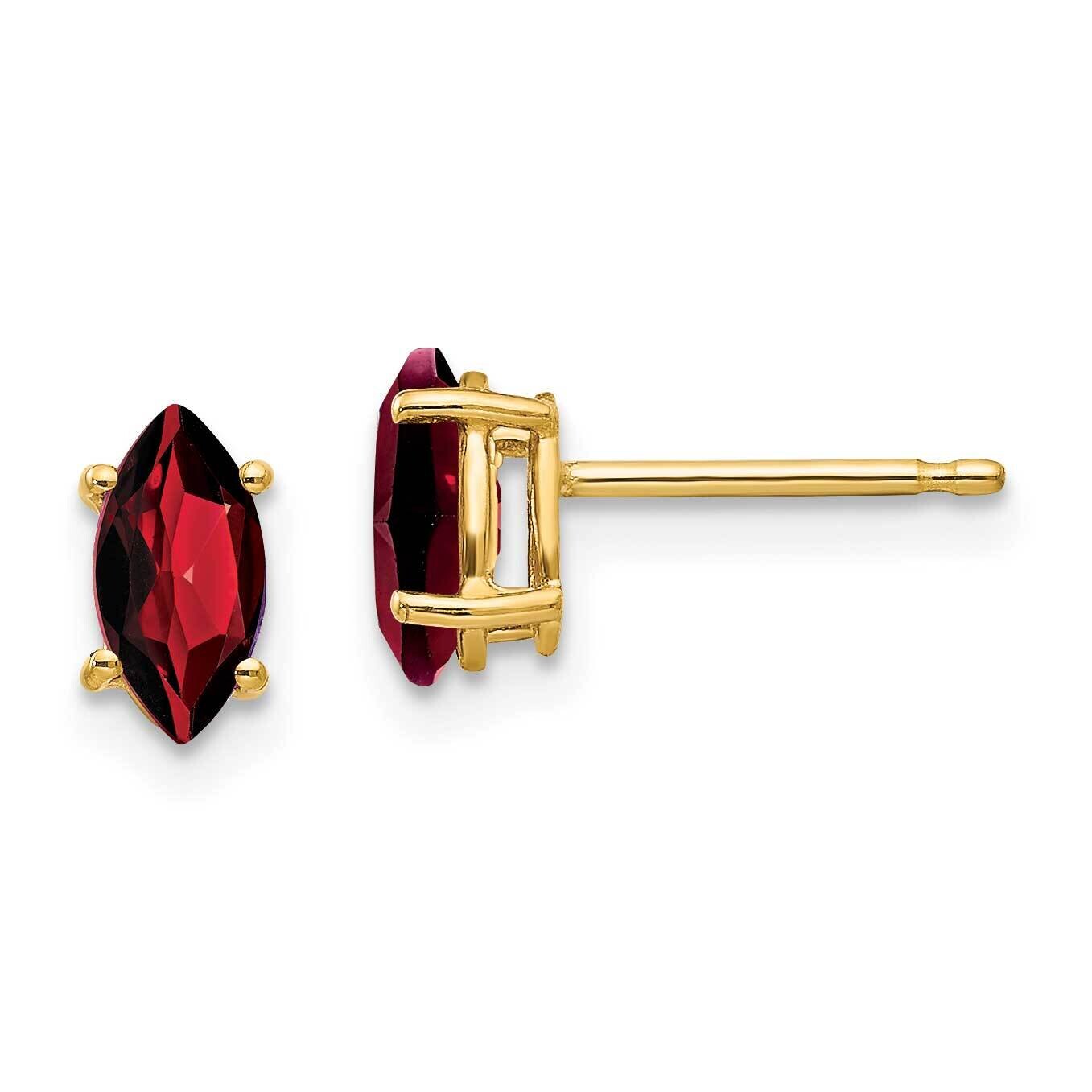 7x3.5mm Marquise Garnet earring 14k Gold XE103GA, MPN: XE103GA, 883957089638