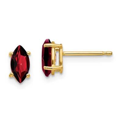 7x3.5mm Marquise Garnet earring 14k Gold XE103GA, MPN: XE103GA, 883957089638