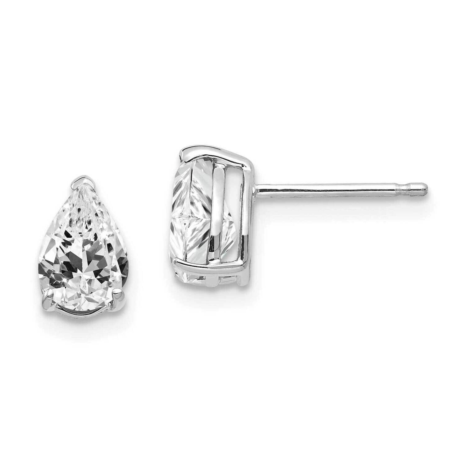 7x5mm Pear CZ Diamond Earrings 14k White Gold XE80WCZ Diamond, MPN: XE80WCZ, 883957103334