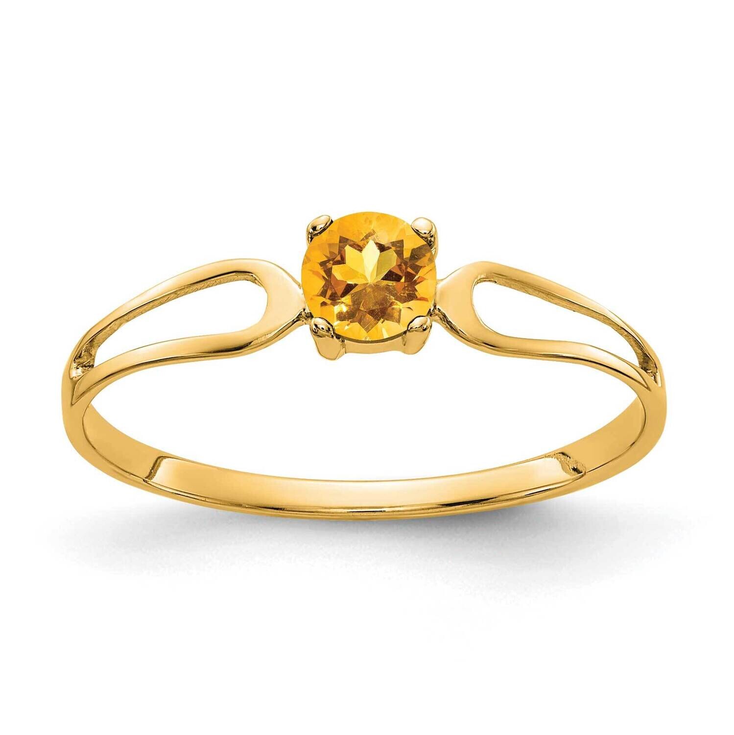 4mm Citrine Ring 14k Gold X9674CI, MPN: X9674CI, 883957361567