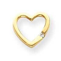 Diamond Heart Chain Slide 14k Gold XH56AA