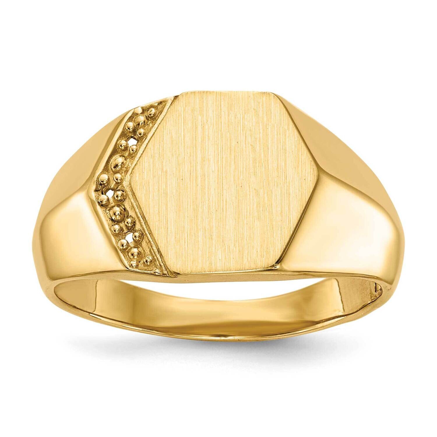 Hollow Signet Ring 14k Gold RS495