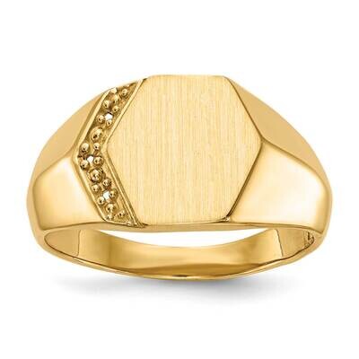 Hollow Signet Ring 14k Gold RS495, MPN: RS495, 883957443041