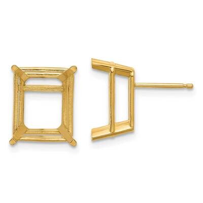 12x10 Emerald Earring Mountings 14k Gold XE70, MPN: XE70, 191101835131