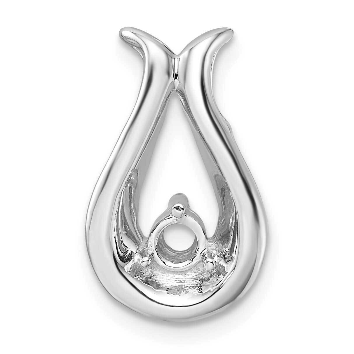 Holds 3.4mm Stone, Chain Slide Mounting 14k White Gold XP677, MPN: XP677,
