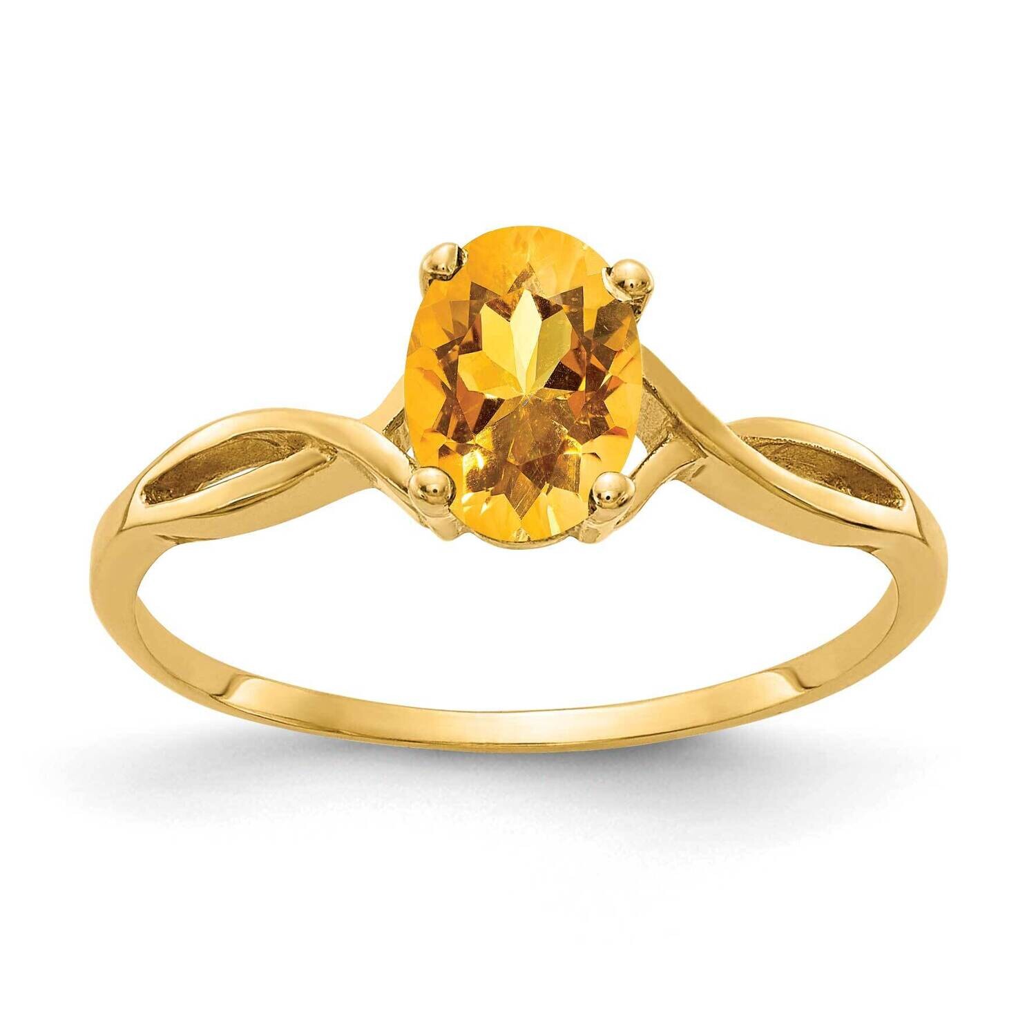 Citrine Ring 14k Gold 7x5mm Oval Y2197CI, MPN: Y2197CI, 883957540603