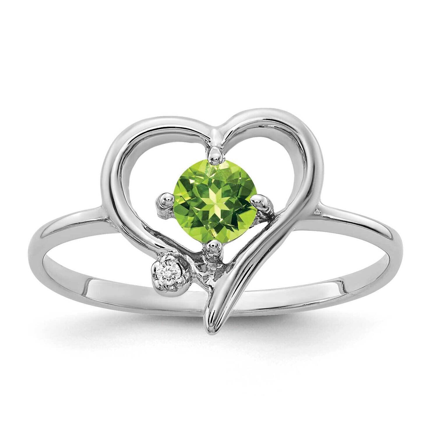 Peridot Diamond Ring 14k White Gold X9737PE/AA, MPN: X9737PE/AA, 883957713885