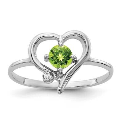 Peridot Diamond Ring 14k White Gold X9737PE/AA, MPN: X9737PE/AA, 883957713885