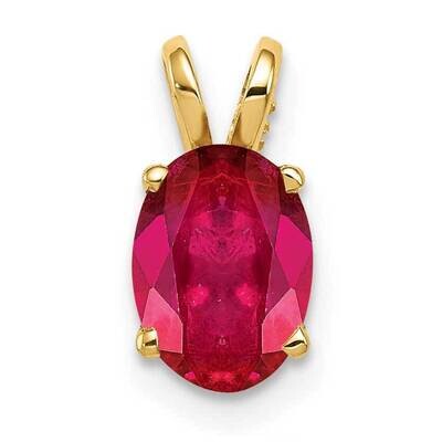 Ruby pendant 14k Gold 8x6mm Oval XP423R, MPN: XP423R, 883957208923