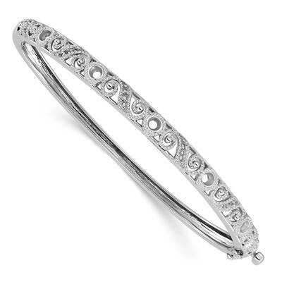 Oval Bangle Bracelet Mounting 14k White Gold XB187, MPN: XB187,