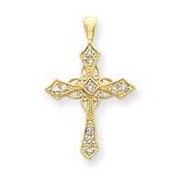 A Diamond Cross Pendant 14k Gold XP1777A, MPN: XP1777A, 883957231297