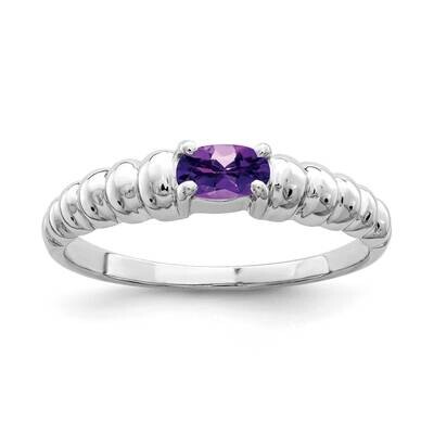 Amethyst Ring 14k white Gold 5x3mm Oval X9711AM, MPN: X9711AM, 883957639970