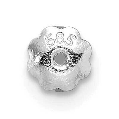 2 Hole Threaded Earring Back Setting Platinum PL673, MPN: PL673,