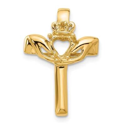 Claddagh Cross Pendant Mounting 14k Gold XP753, MPN: XP753,