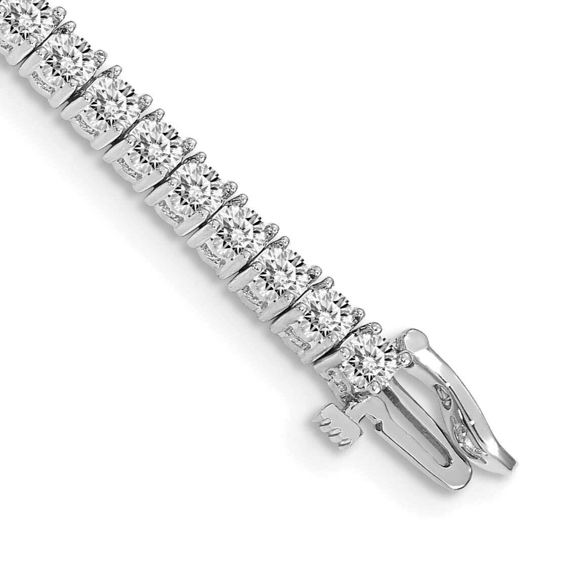 Holds 53 2.9mm Stones 5.2ct Bracelet Mounting 14k White Gold X603W, MPN: X603W,