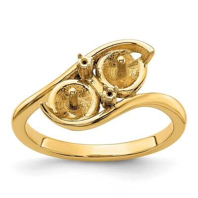 6mm Cultured Pearl &amp; .03ct. Diamond Ring Mounting 14k Gold Y4366, MPN: Y4366,