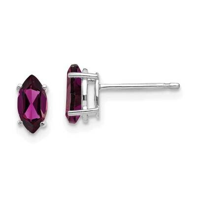 7x3.5mm Rhodolite Garnet Marquise Stud Earring 14k Gold XE103WRG, MPN: XE103WRG, 883957089829