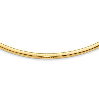 6mm Domed Omega Necklace 16 Inch 14k Gold OD6-16, MPN: OD6-16, 883957955049