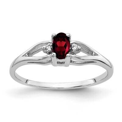Garnet Diamond Ring 14k white Gold 5x3mm Oval Y2080GA/A, MPN: Y2080GA/A, 883957704562