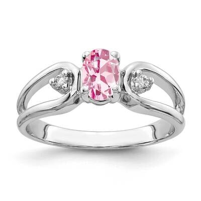 Pink Tourmaline Diamond Ring 14k white Gold 6x4mm Oval Y2082PT/A, MPN: Y2082PT/A, 883957709260