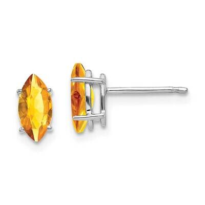 8x4mm Citrine Marquise Stud Earring 14k Gold XE104WCI, MPN: XE104WCI, 883957090078
