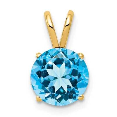 8mm Blue Topaz pendant 14k Gold XP418BT, MPN: XP418BT, 883957206967