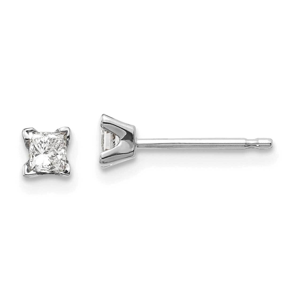 Complete Princess Cut Diamond Earring 14k White Gold XWAP1AAA, MPN: XWAP1AAA, 883957227672