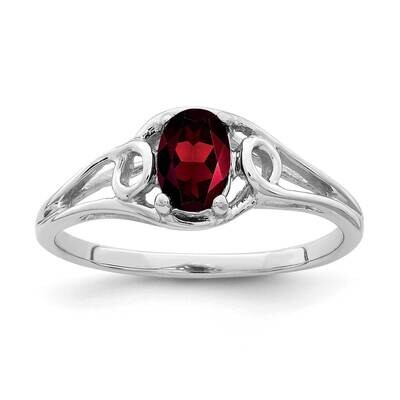 7x5mm Oval Garnet ring 14k White Gold Y2206GA, MPN: Y2206GA, 883957711249