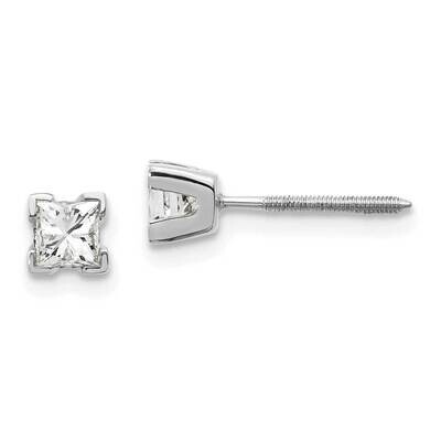 Complete Princess Cut Diamond Earrings 14k White Gold XWAP4VS, MPN: XWAP4VS, 883957228594