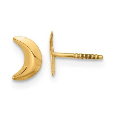 Moon Post Earrings - 14k Gold GK586 by Madi K, MPN: GK586, 886774998978